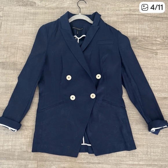 White House Black Market Navy Linen Women's Suiting. NWT - Picture 4 of 16